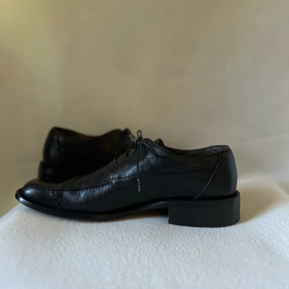 Kenneth Cole Reaction Size 11 Black Leather Lace Up Shoes - Picture 13 of 16